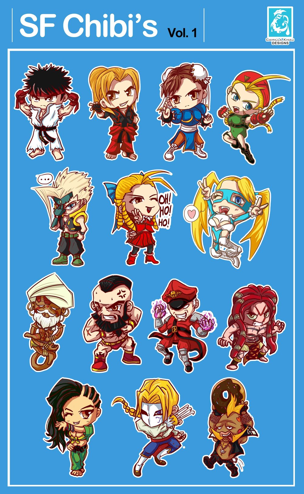 Fan Art Street Fighter Chibi Collection Camilla Khau Designs