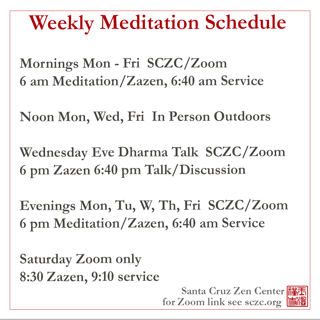Come meditate with us.
