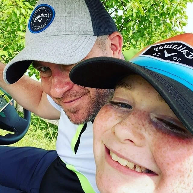 Noah just sunk a 15 foot putt. Happy Father&rsquo;s Day golf.