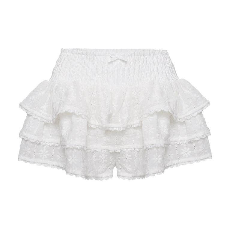 Amara - Ruffled Lace Shorts