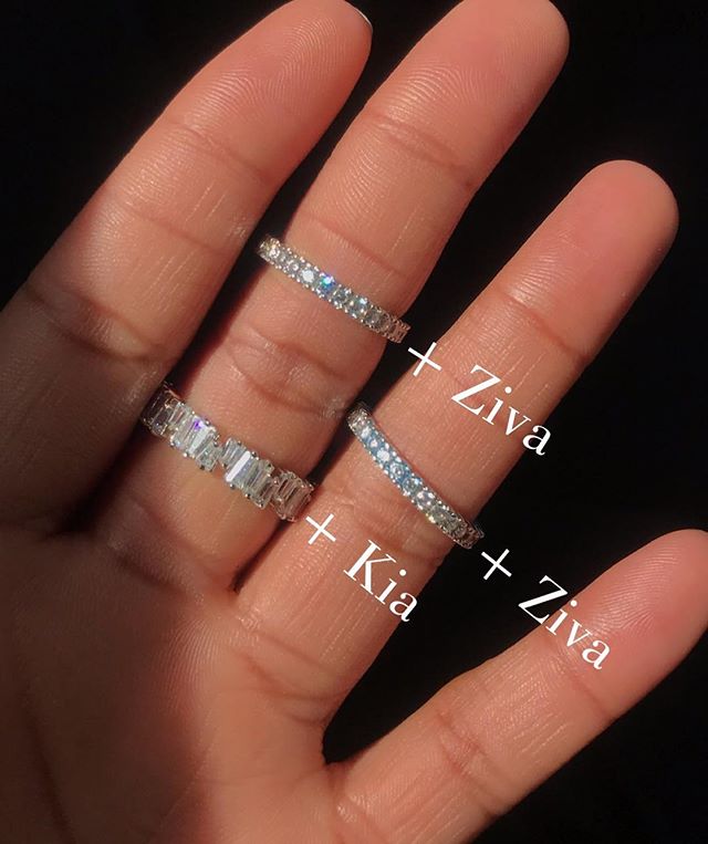 The perfect ring stack for the summer 🔆 
Ziva + Kia Eternity Bands 🥶 
Pre-Order for Kia will be available @ 9pm 📌

Get you one babe 🛍
