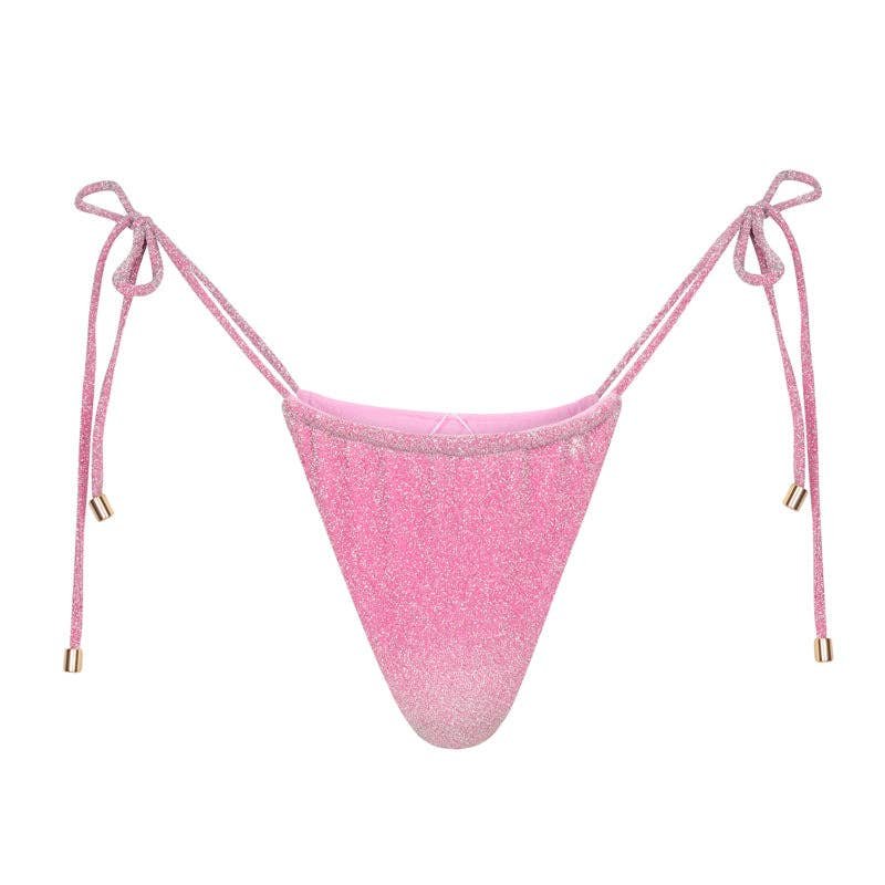 Nyra -Pink Glitter Bikini Bottoms