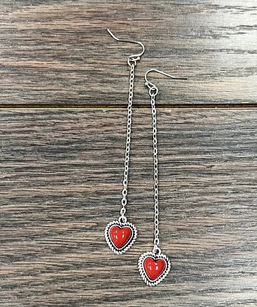 Heart Drop Earrings