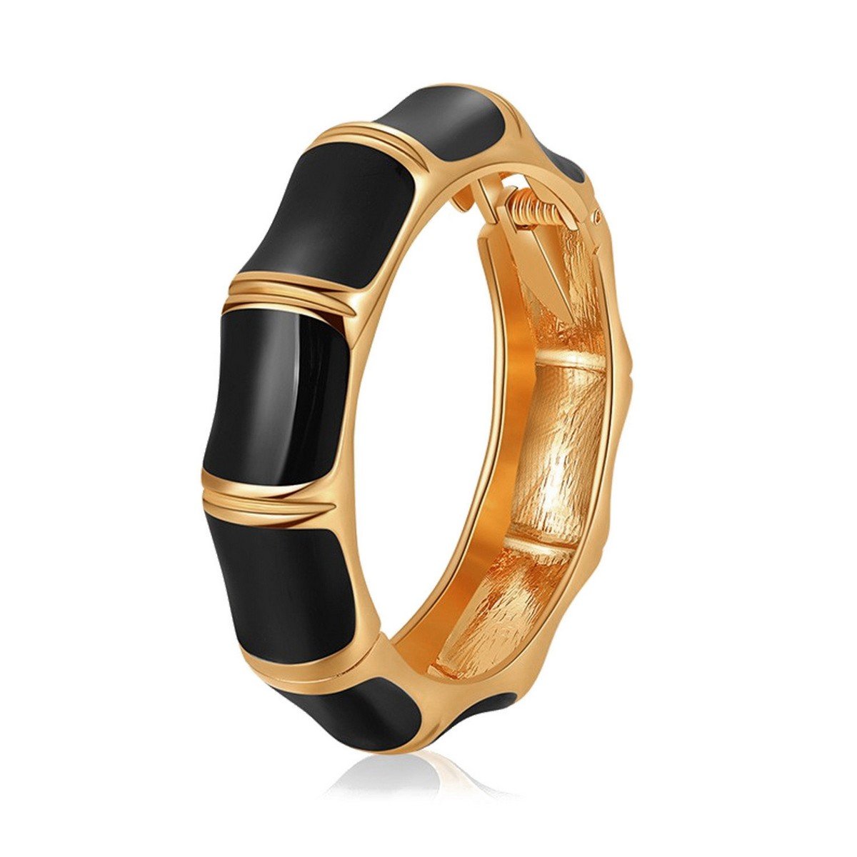 Gold & Black Bamboo Bangle
