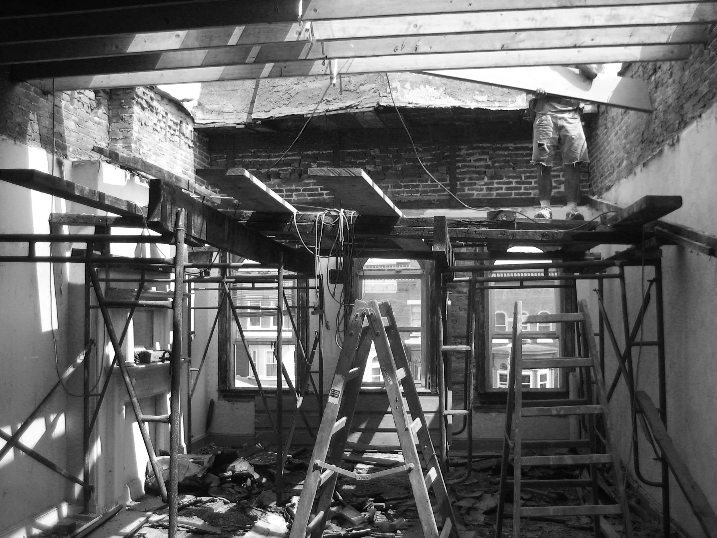 Roof Leak [Portrait of a Builder], Baltimore MD 2007