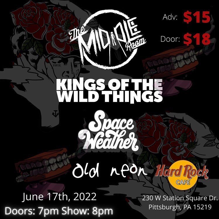 HOLD ON TO YOUR BUTTS - we&rsquo;re playing a show with our friends @themiddleroompgh at Hard Rock Cafe!! New songs will be played as well 💚Message us for tickets 🤙🏽