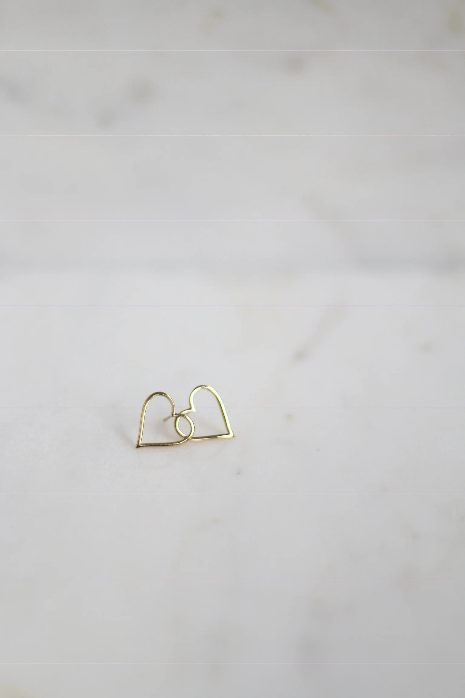 LARGE Carried Heart Studs 