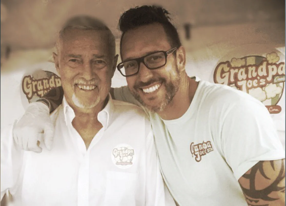 “Making confections is in our blood.” Pictured from left: Joe and Chad Miller from Grandpa Joe’s Candy Company.