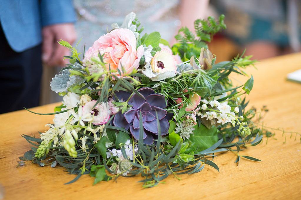 Botanically styled bridal bouquet