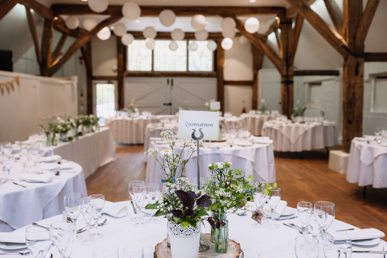 Barn wedding reception Sussex