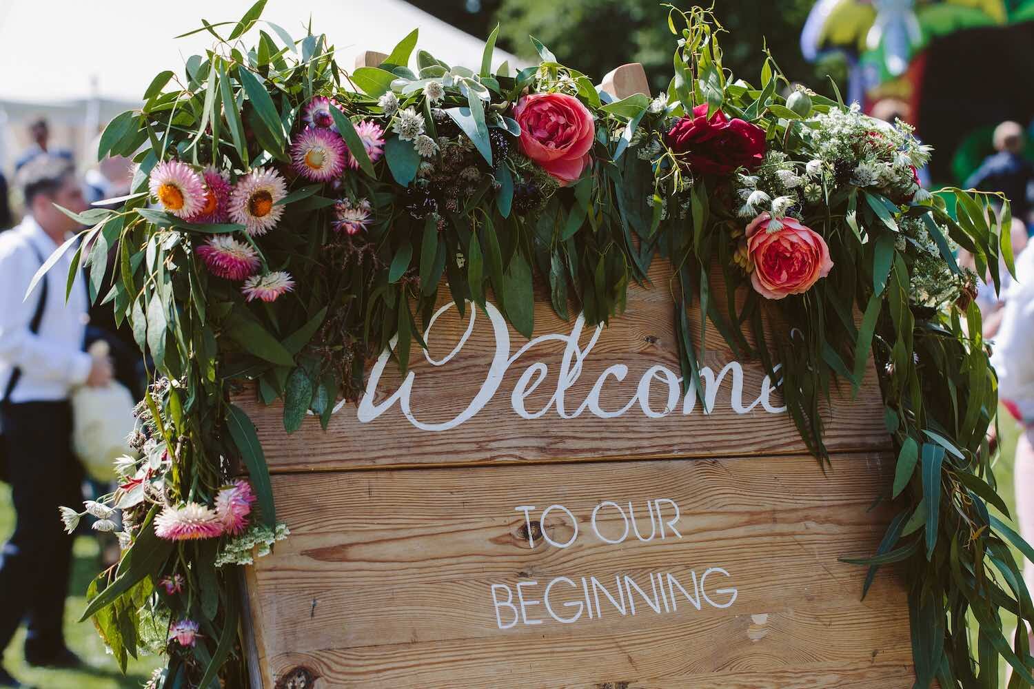 Welcome wedding board
