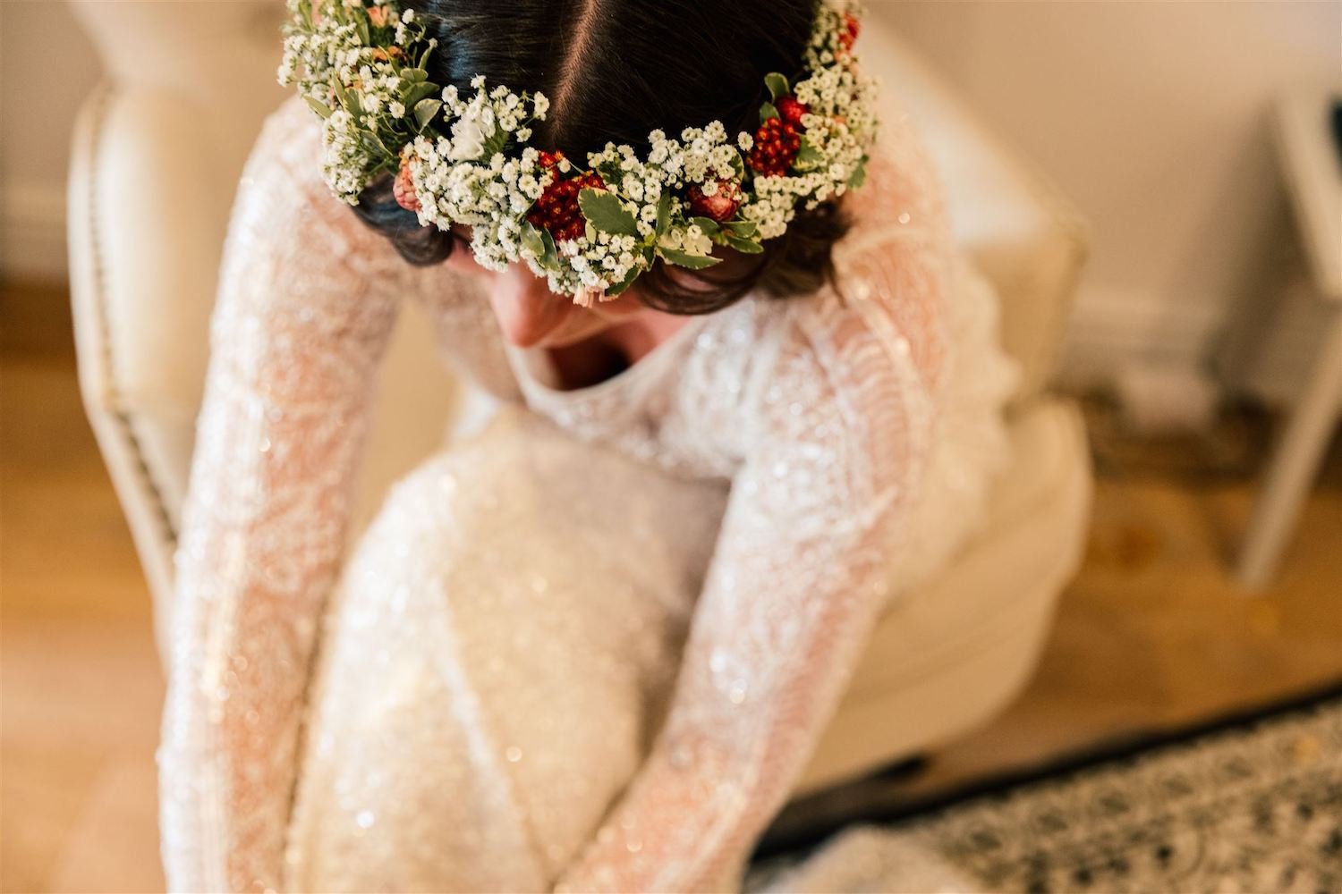 Bridal flower crown