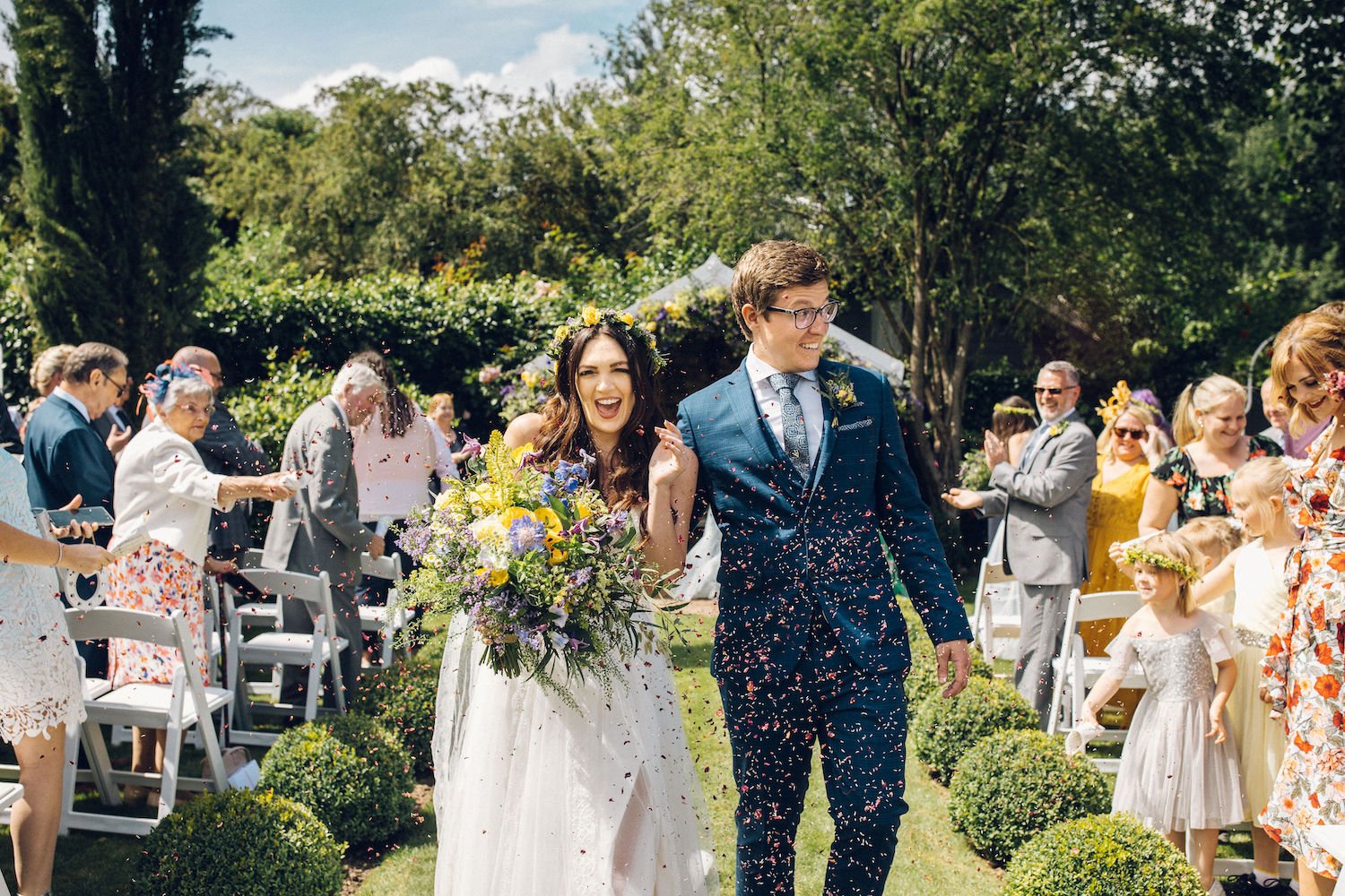 Garden wedding ceremony