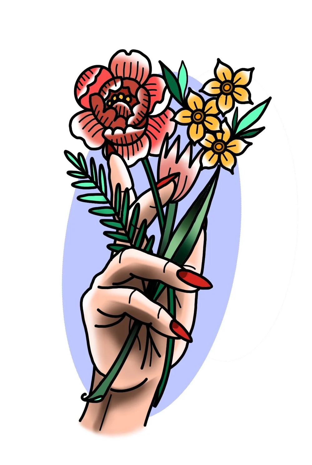 Traditional Hand Tattoo Flash