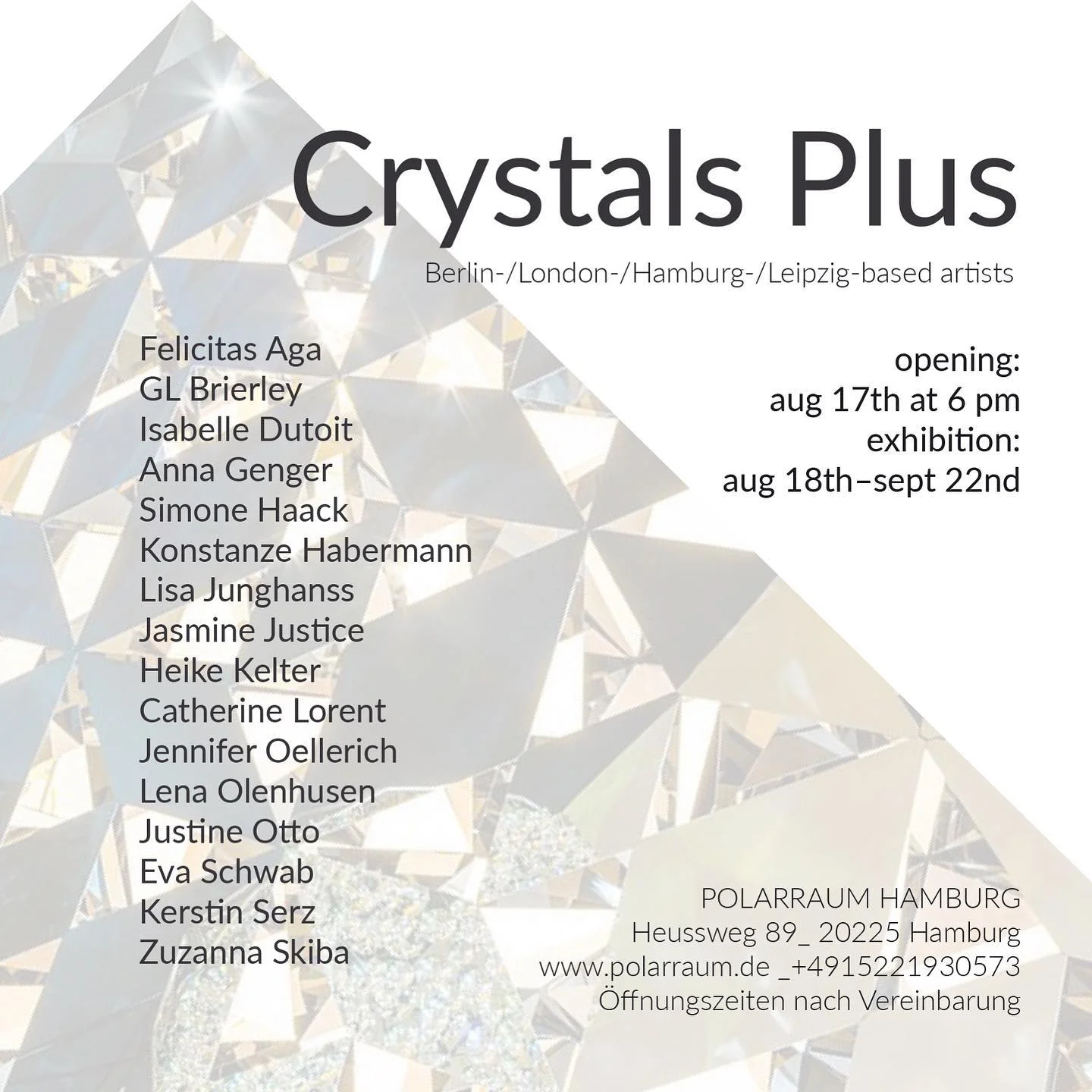 CRYSTALS PLUS / Aug 18 - Sep 22