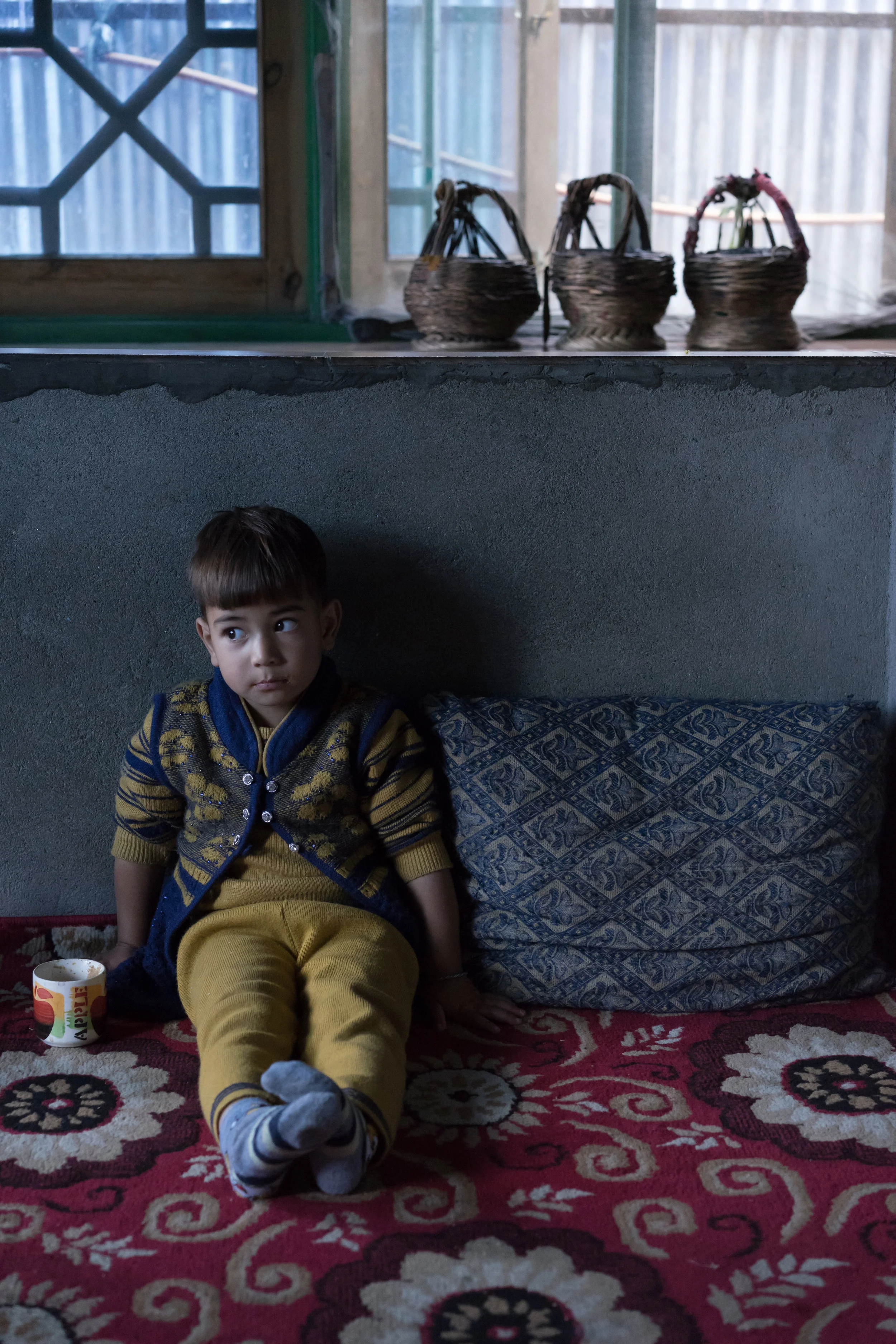 Child at tea time.