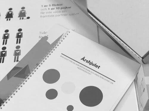 Årshjulet - metodmaterial för skola som skickas ut till samtliga grundskolor och gymnasieskolor i Uppsala kommun.