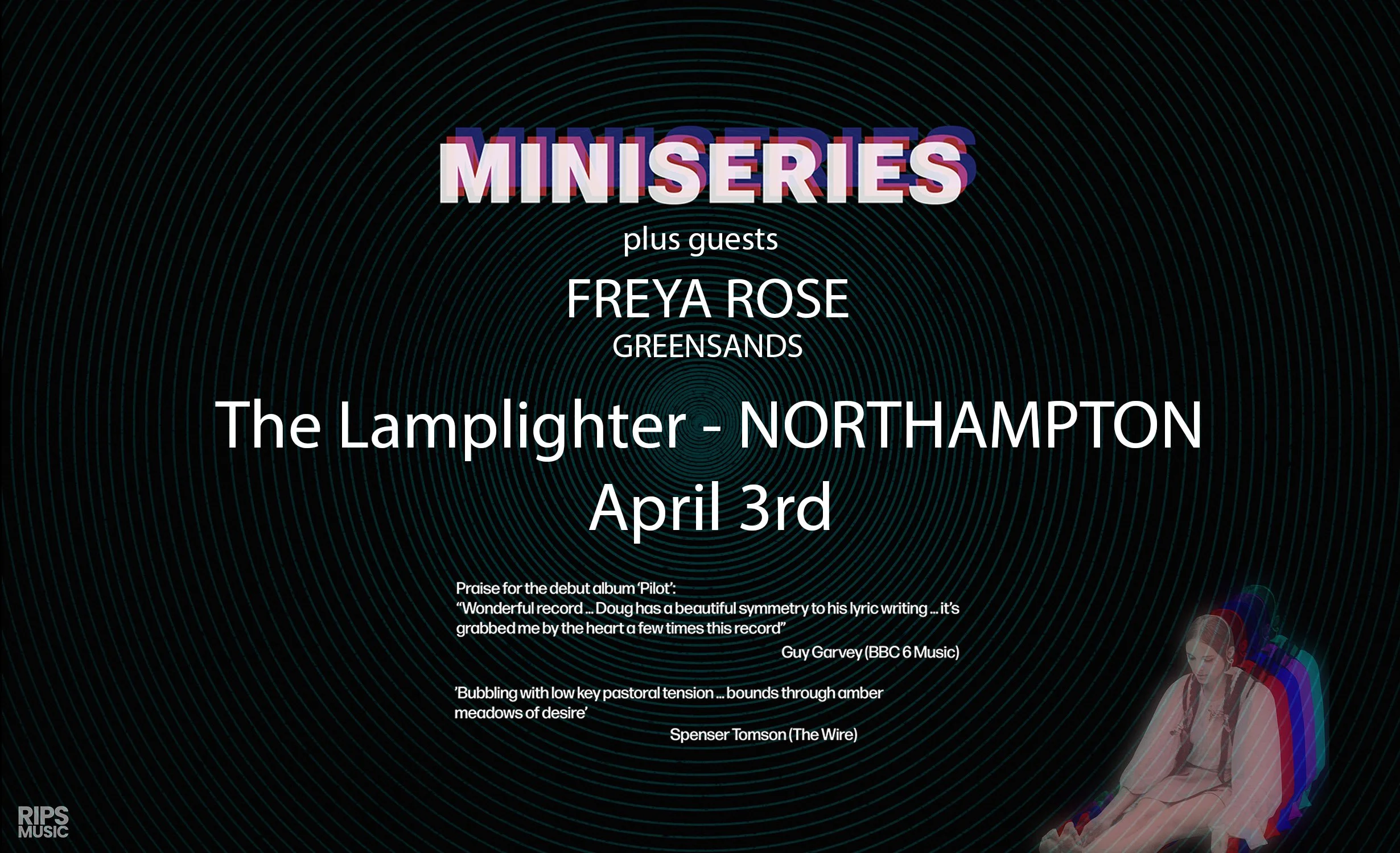 Miniseries, Freya Rose &amp; Greensands @ The Lamplighter, Northampton