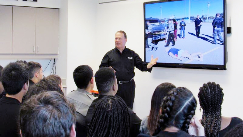Managing Director David Gray teaches a class on ethics.