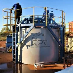 TT20 Small Scale Cyanidation Plant: on a mine site with APT