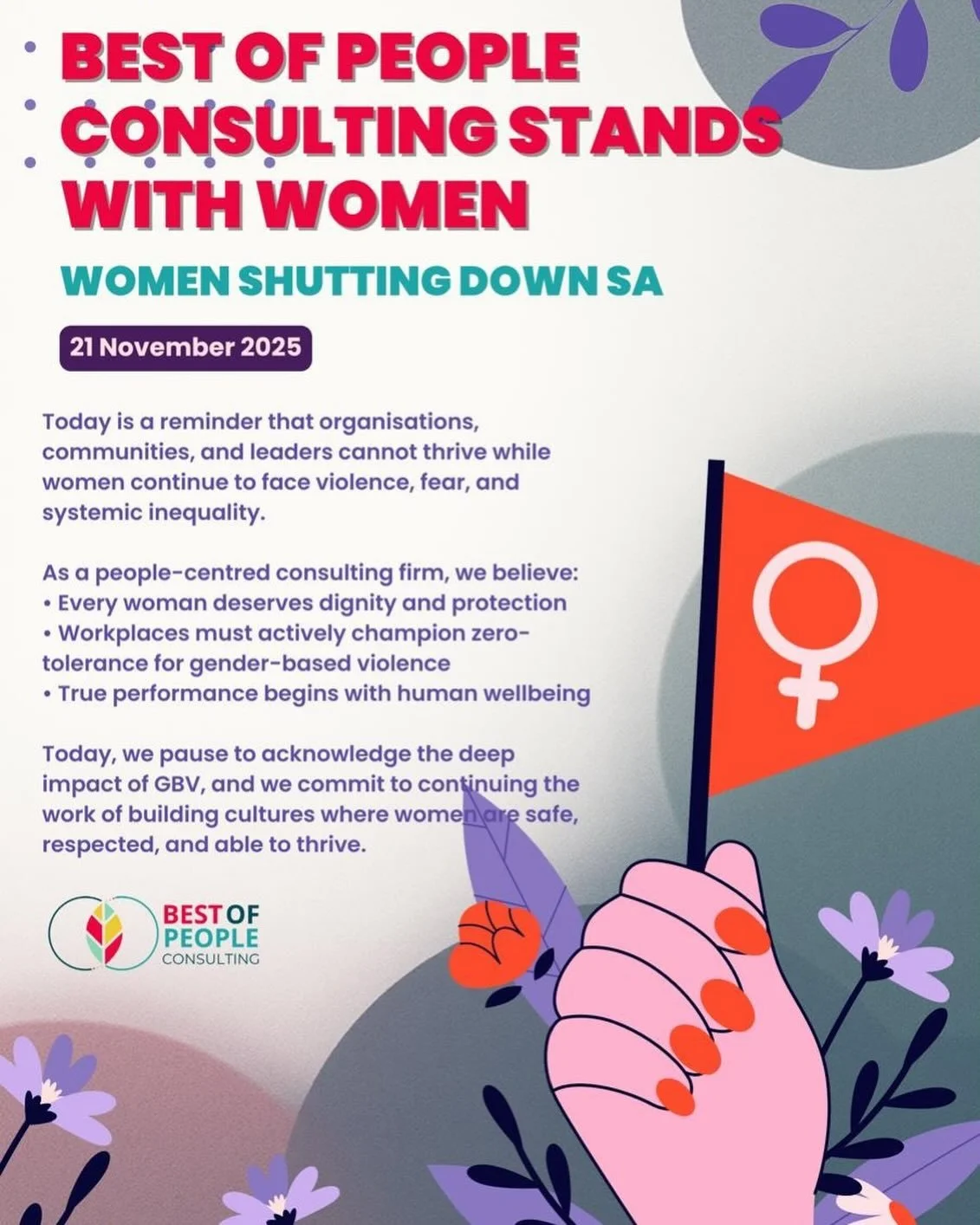 Enough is enough. #WomenShuttingDownSA #endgbv
