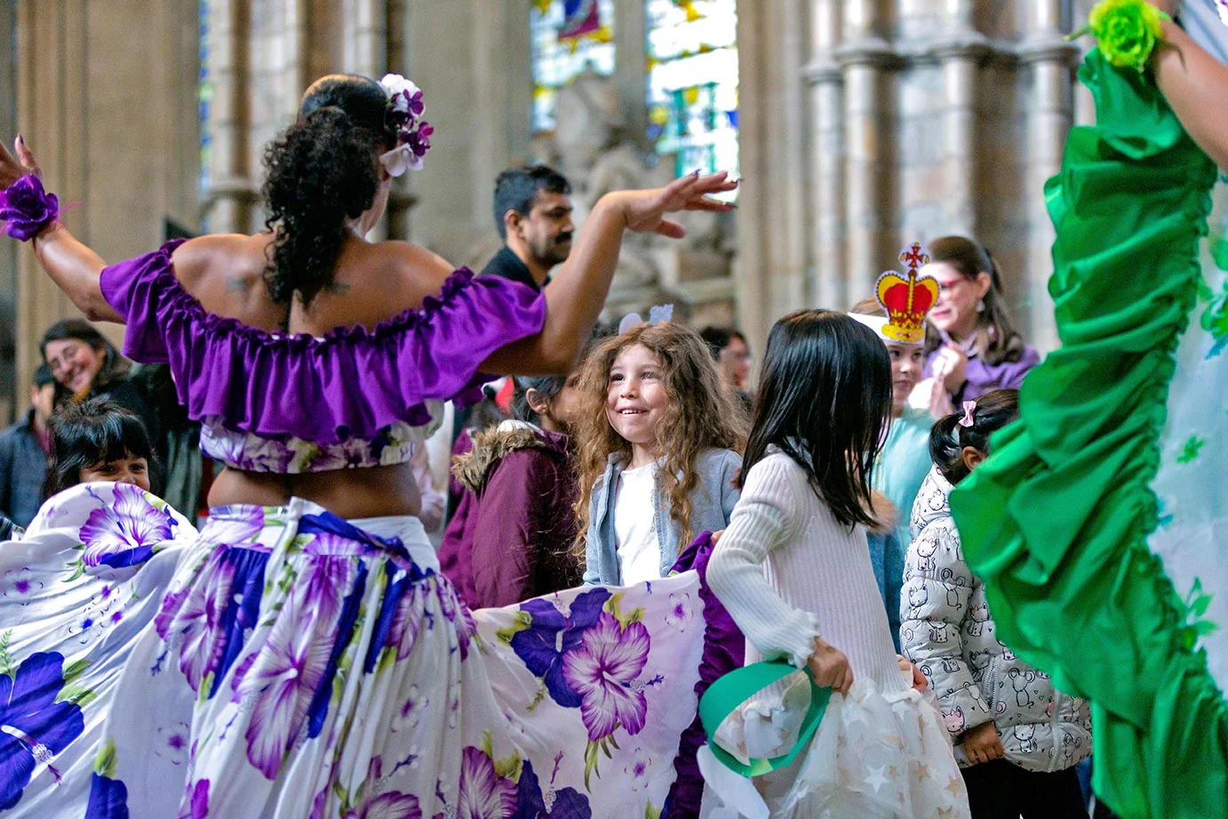 Dancing at the Westminster Abbey Family Commonwealth Day 2019 by Brendan Foster Photography