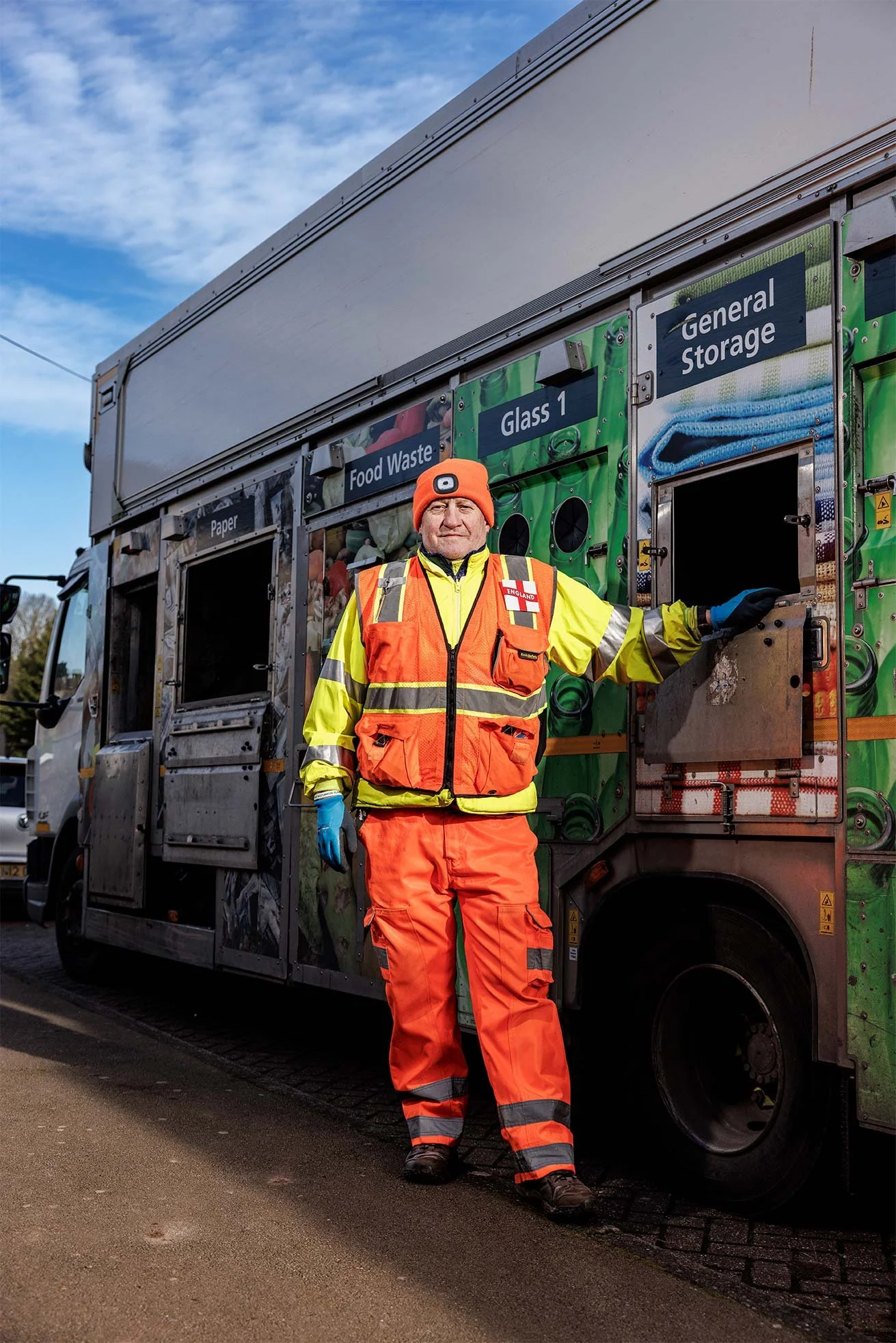 Recycling Worker by Brendan Foster Photography