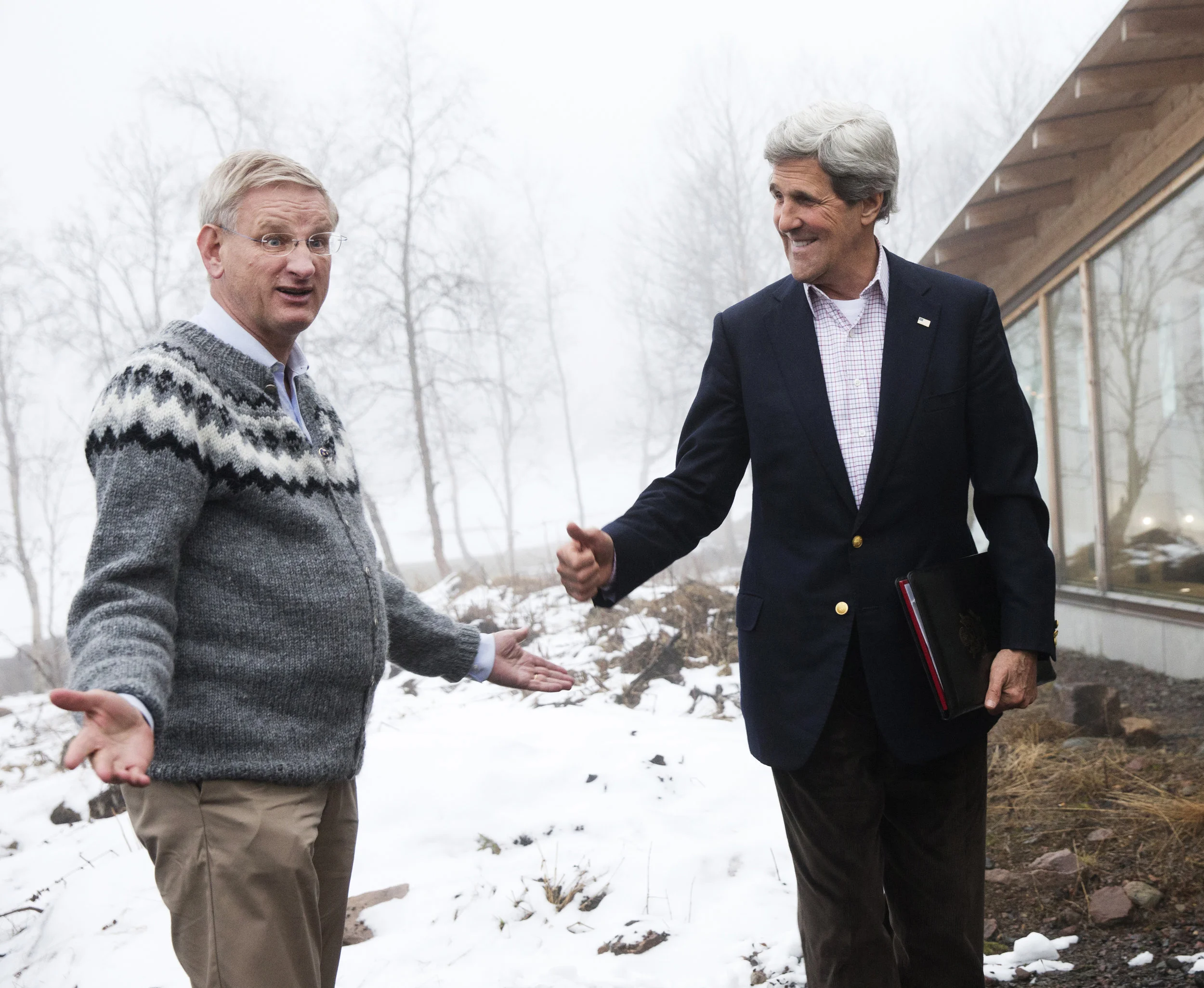 Carl Bildt and John Kerry