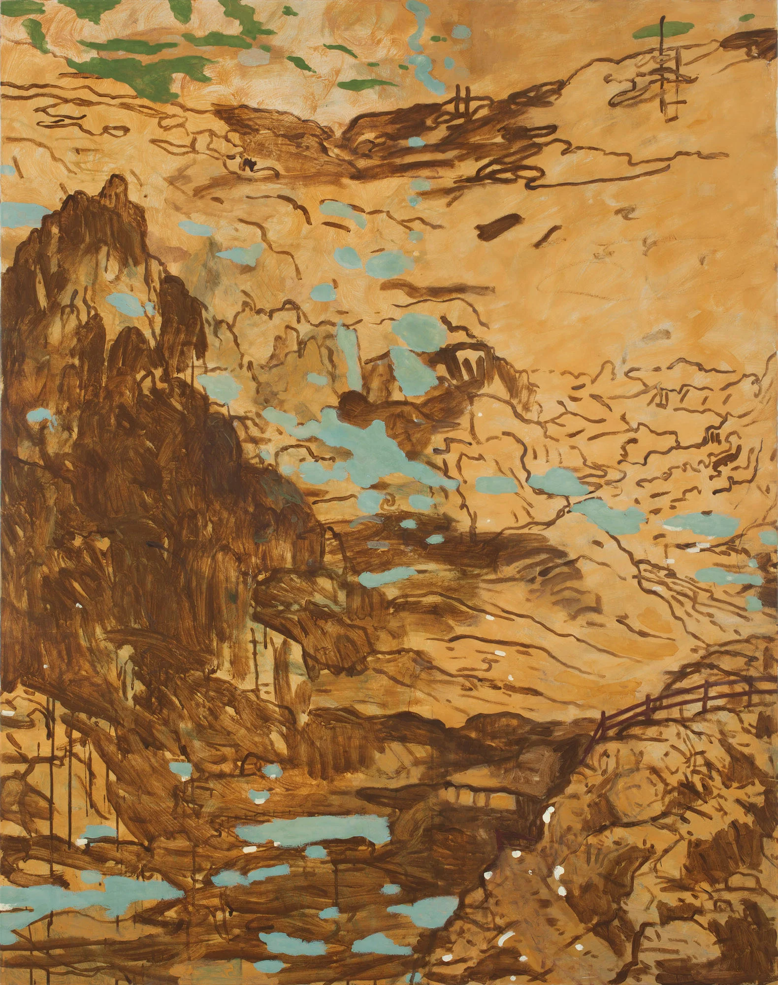 Omvandring/innover 145x115cm eggoljetempera på lerret 2018