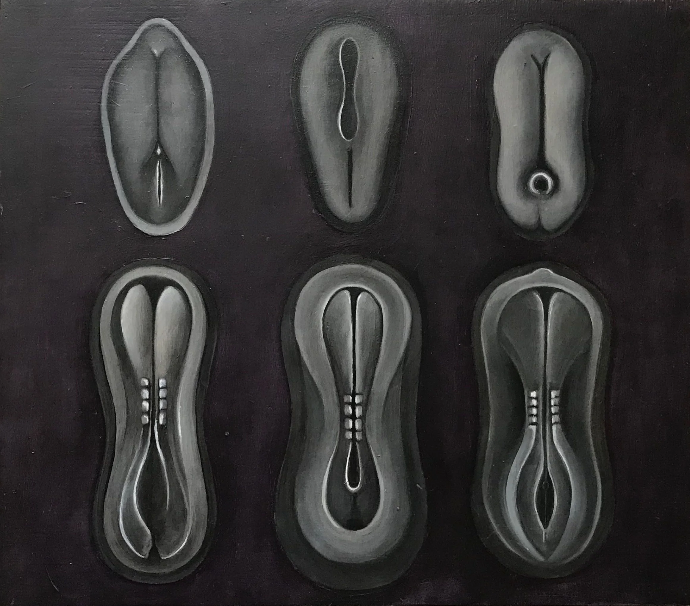 fra serien Hjemmet og vi 30x26 cm olje på plate 1997