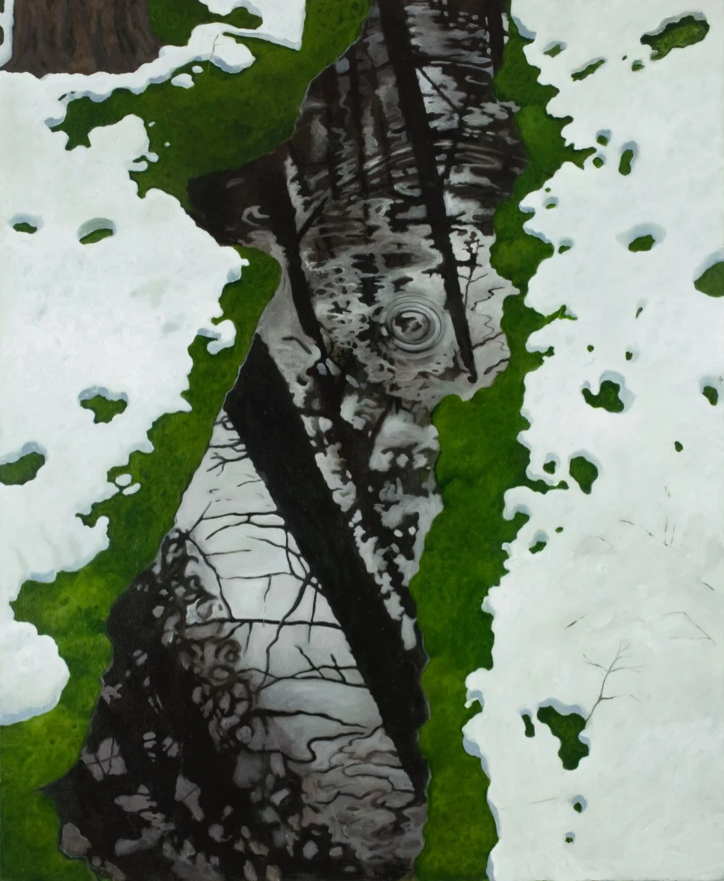 Snø og vann 140x115cm opl 2009