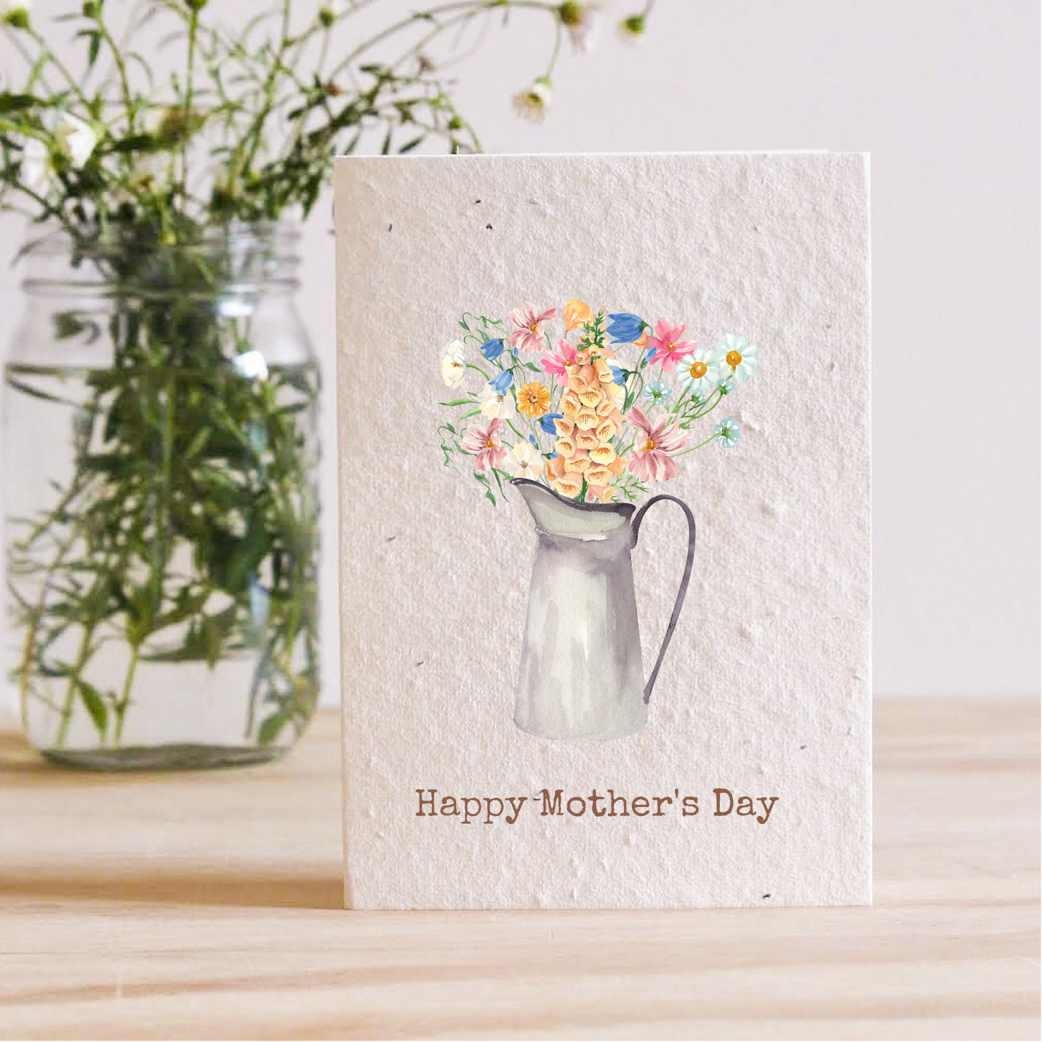 "Jug of Flowers" Mothers Day Irish Seed Card