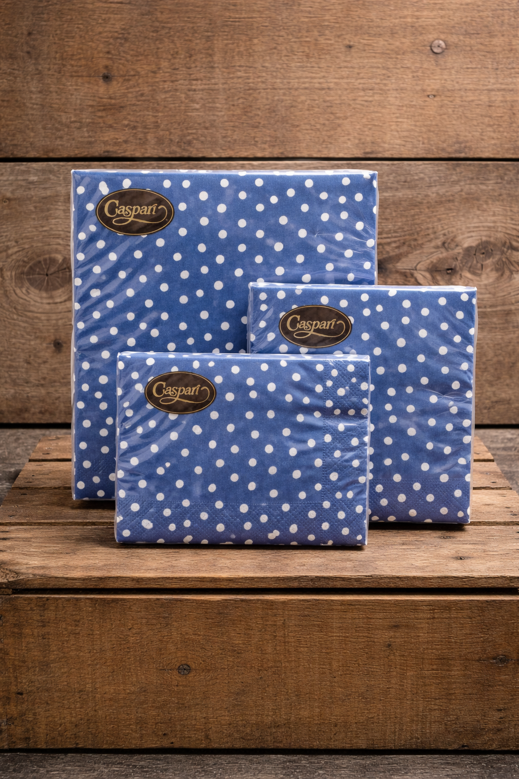 Table Scape Wear " Blue polka dot Napkins"