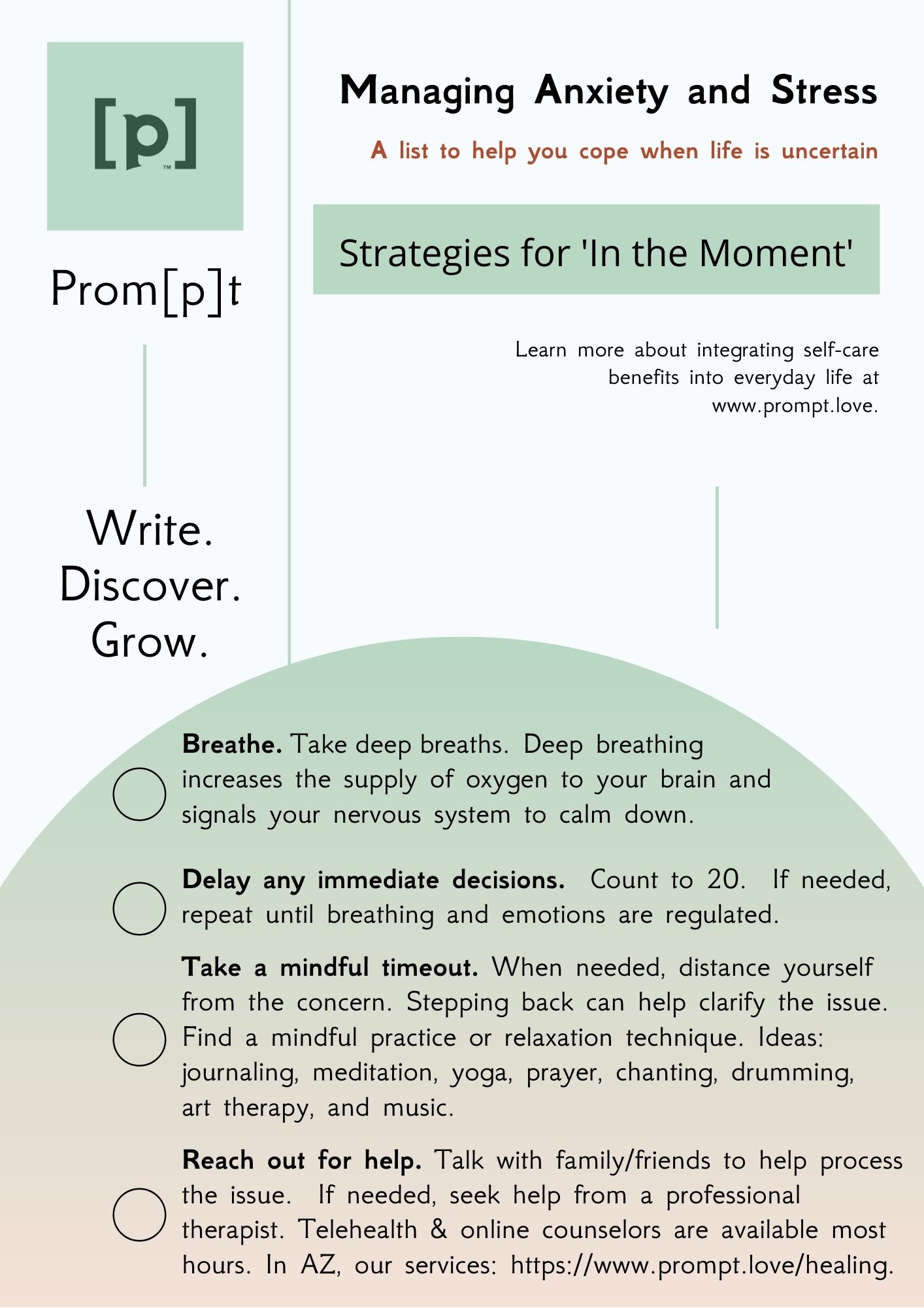 Strategies for 'In the Moment'