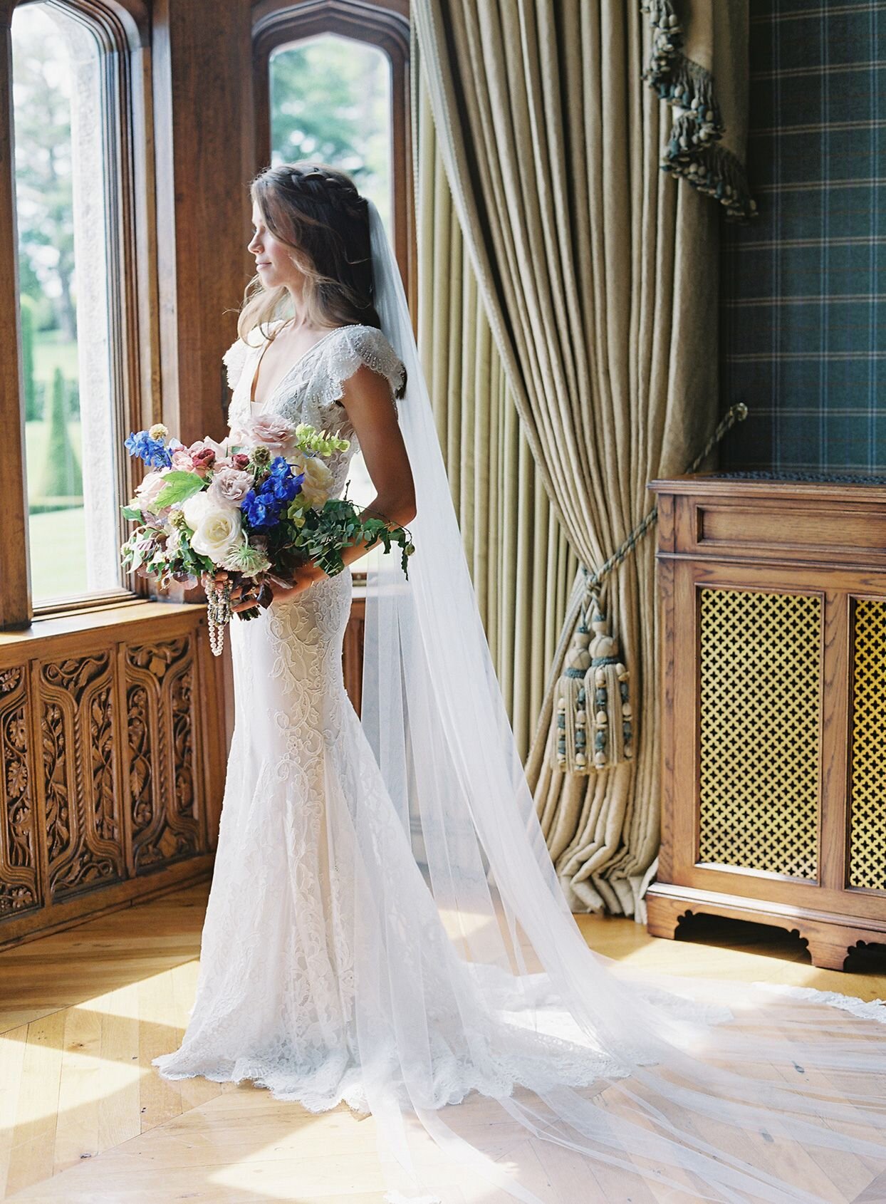 Bride at Adare Manor - Floralearth Wedding Florist 