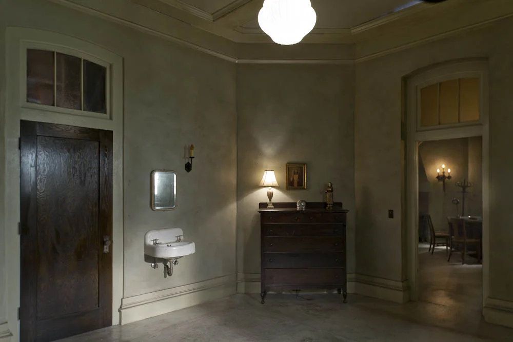 american horror story: asylum. briarcliff asylum, sister jude's room, 1964. stage set