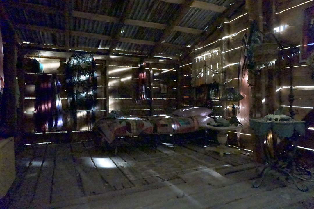 American Horror Story: Coven. Robichaux Academy, swamp shack. Stage Set.