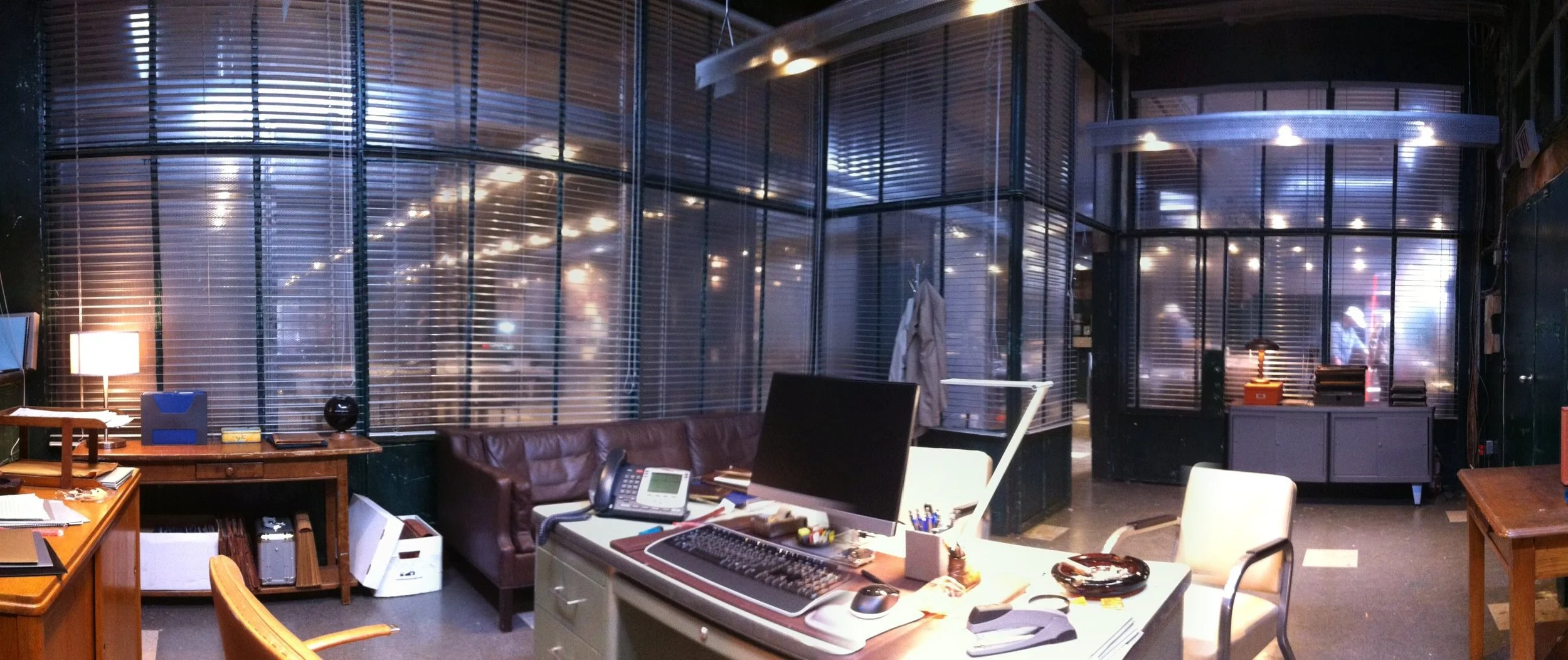 Backstrom. Portland Police Department, Special Crimes Group, Backstrom's Office. Stage Set.