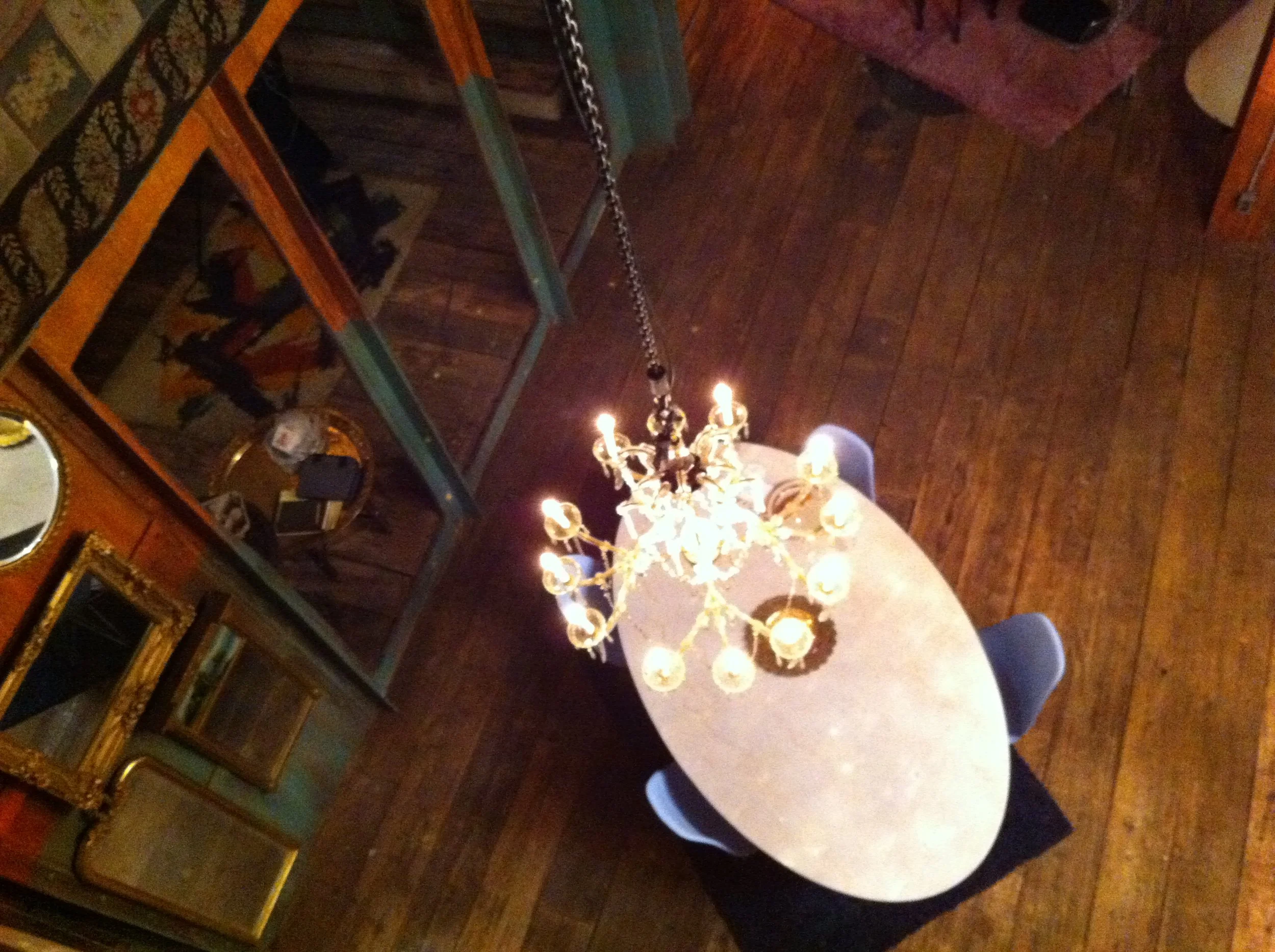 Backstrom. Backstrom's place in the hull of a river barge. Stage Set.