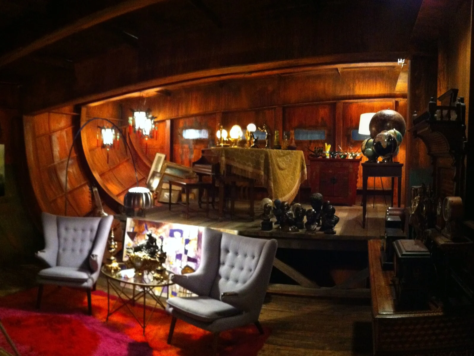 Backstrom. Backstrom's place in the hull of a river barge. Stage Set.