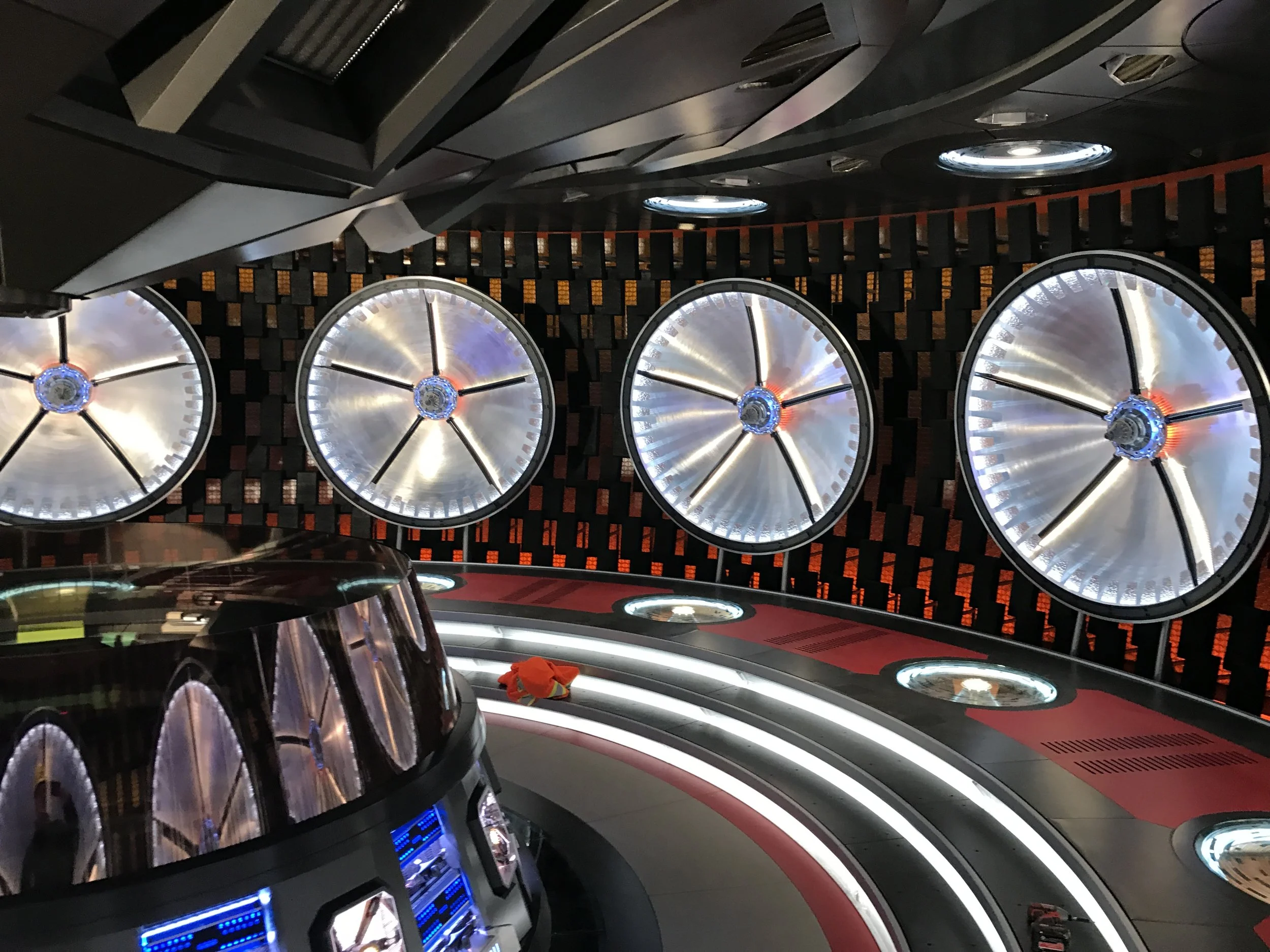 Star Trek: Discovery. U.S.S. Shenzhou, transporter room, stage set.
