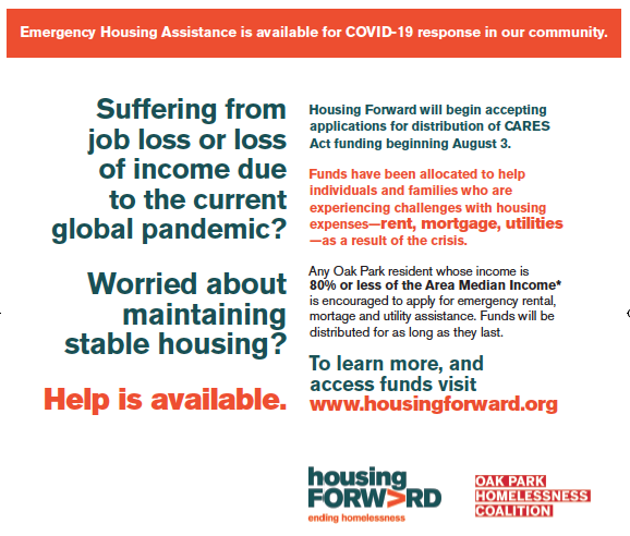 Emergency Housing Assistance if Available for COVID-19 Response in Our Community 
