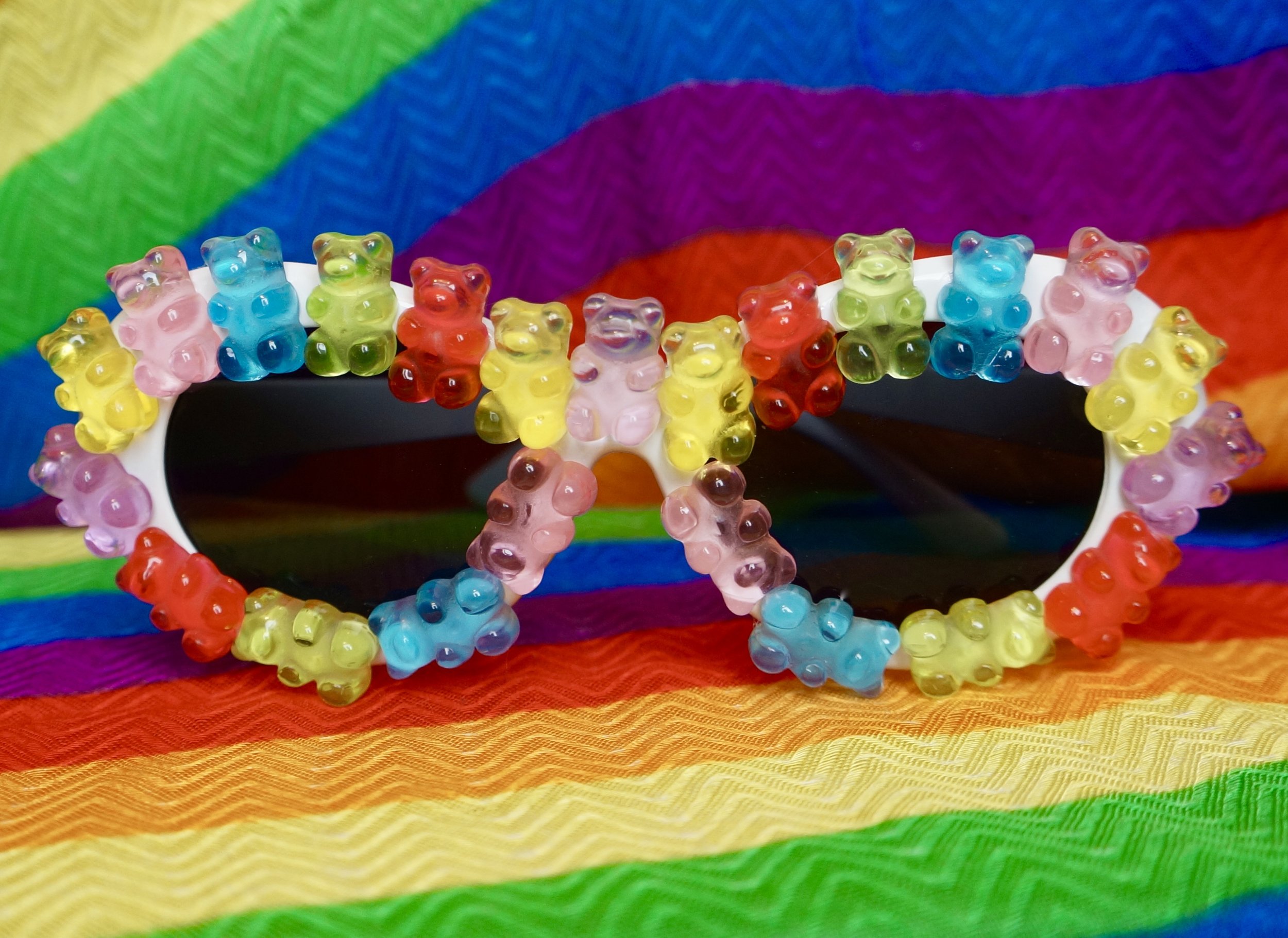 Haus Of Renée Gummy Bear Rainbow Pride Embellished Sunglasses