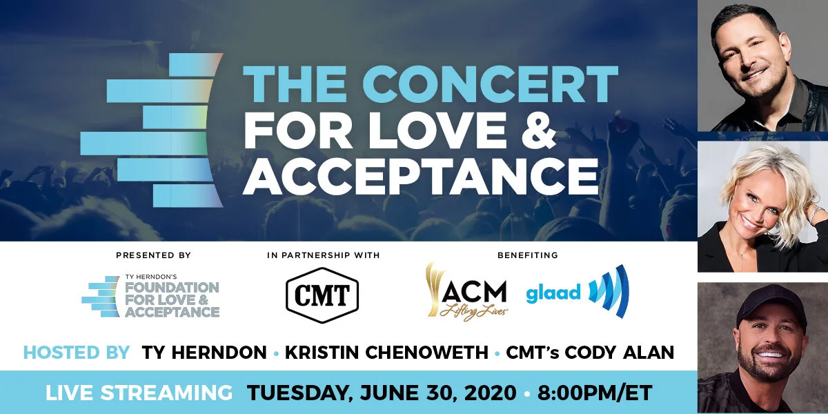 ACM LIFTING LIVES®, CMT, GLAAD &amp; TY HERNDON ANNOUNCE PARTNERSHIP ON 2020 CONCERT FOR LOVE &amp; ACCEPTANCE