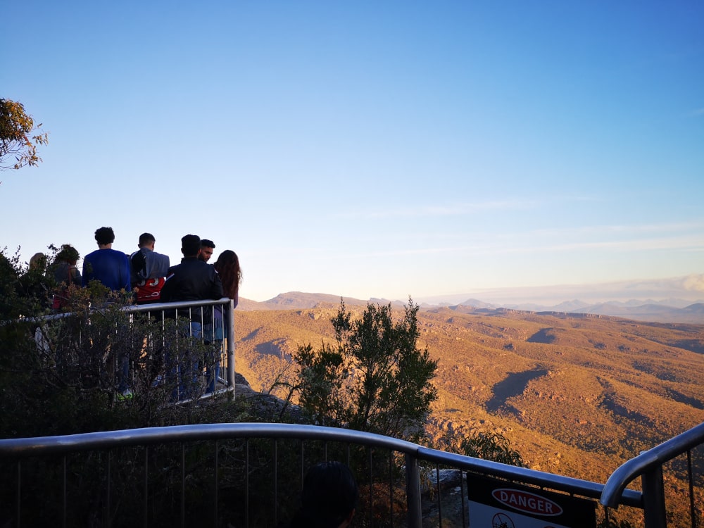 The view from the Balconies Grampians National Park! You can see how busy it gets!