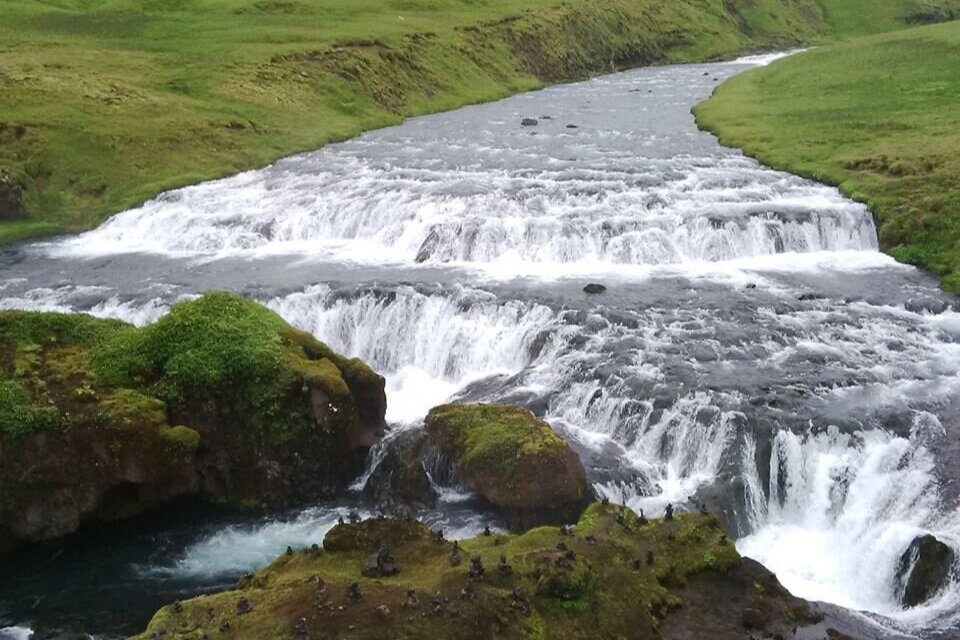 Iceland’s another place on my travel bucket list. The scenery looks unparalleled! This epic waterfall’s a prime example.