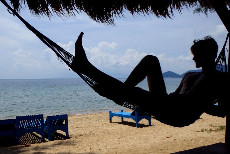 Nomad life means there’s always things you’d rather be doing instead of work…like swinging in hammocks on beautiful beaches.