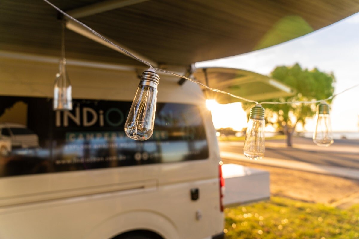 No list of essential van camping equipment would be complete without mentioning fairy lights!