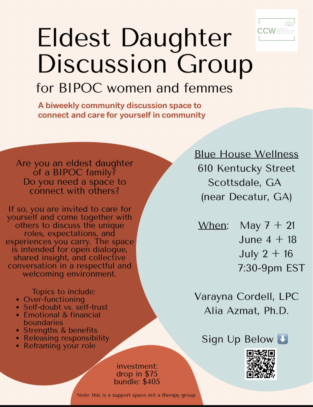 Eldest Daughter Discussion Group Weekly Drop-In