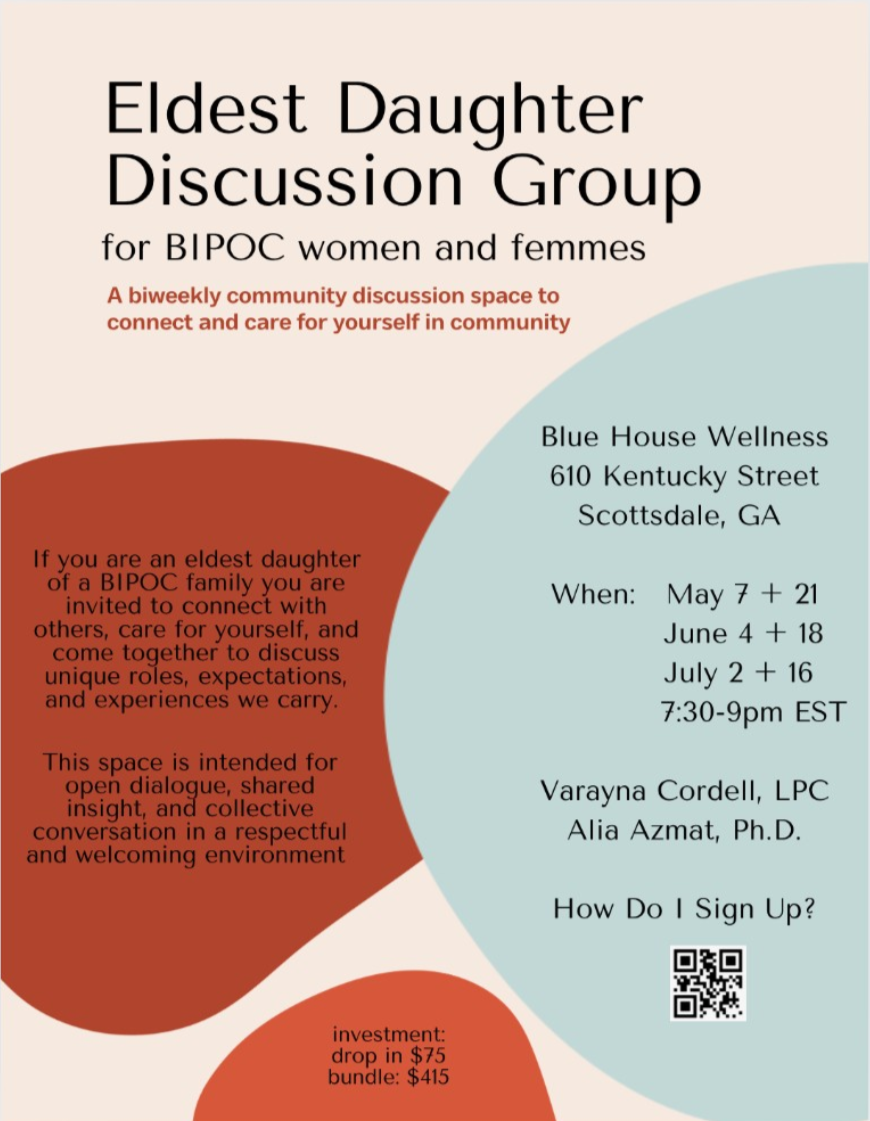 Eldest Daughter Discussion Group Weekly Drop-In